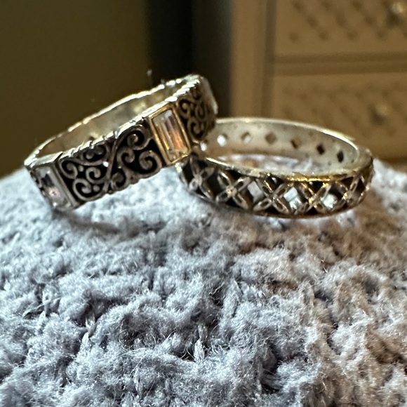 2 Brighton Stacking Silver Rings - Picture 5 of 5